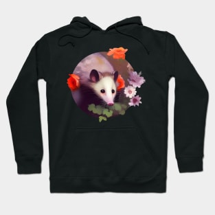 Opossum and flowers Hoodie